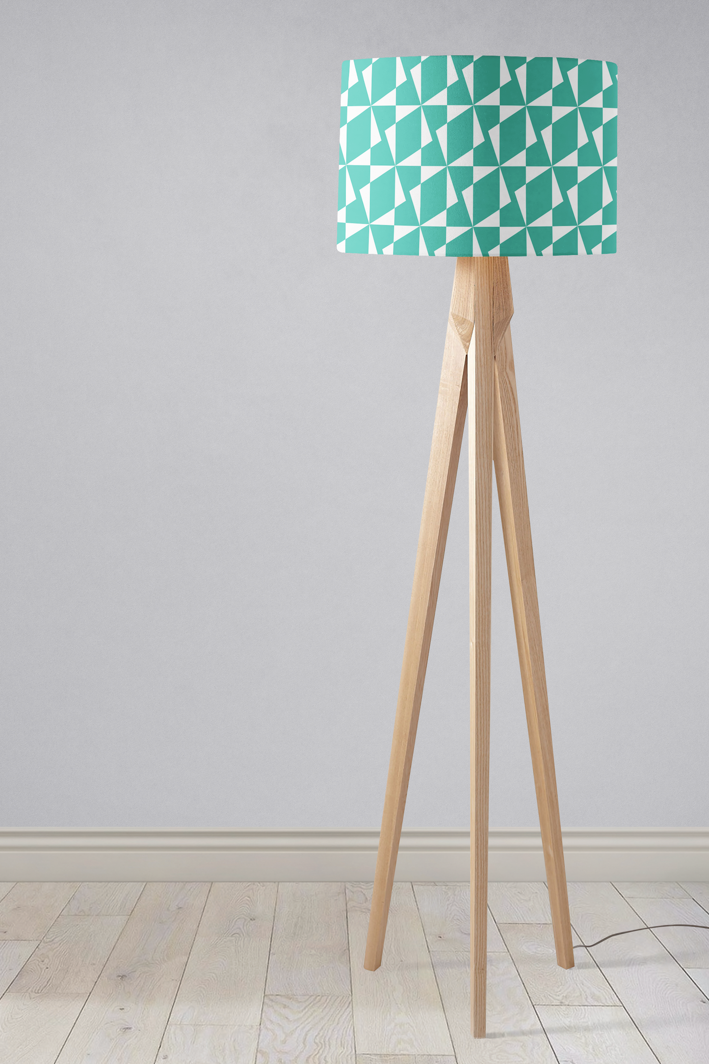 Turquoise Retro Geometric Lampshade, Ceiling or Table Lamp Shade (Copy) - Shadow bright