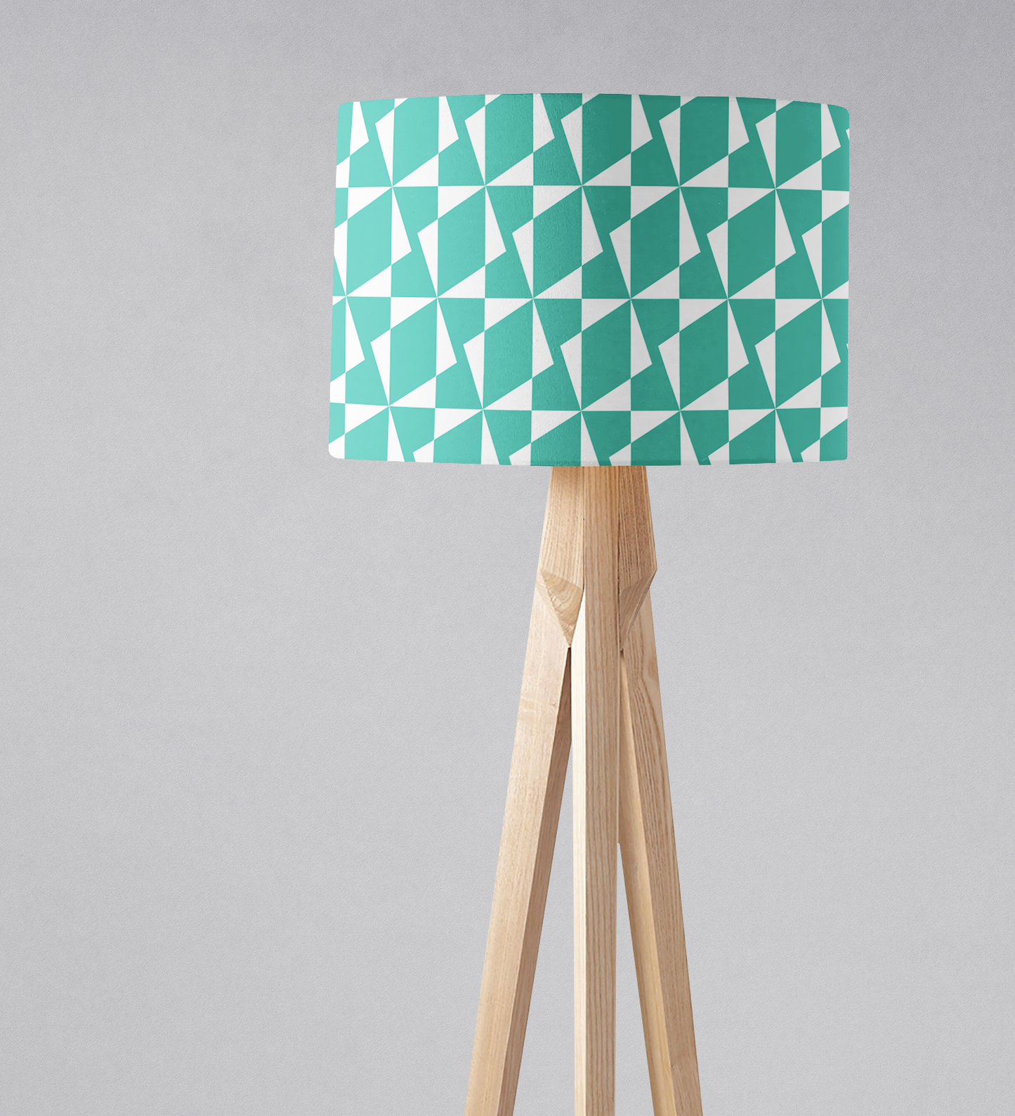 Turquoise Retro Geometric Lampshade, Ceiling or Table Lamp Shade (Copy) - Shadow bright