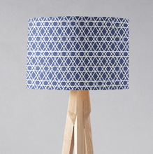 Load image into Gallery viewer, Blue and White Lines Lampshade
