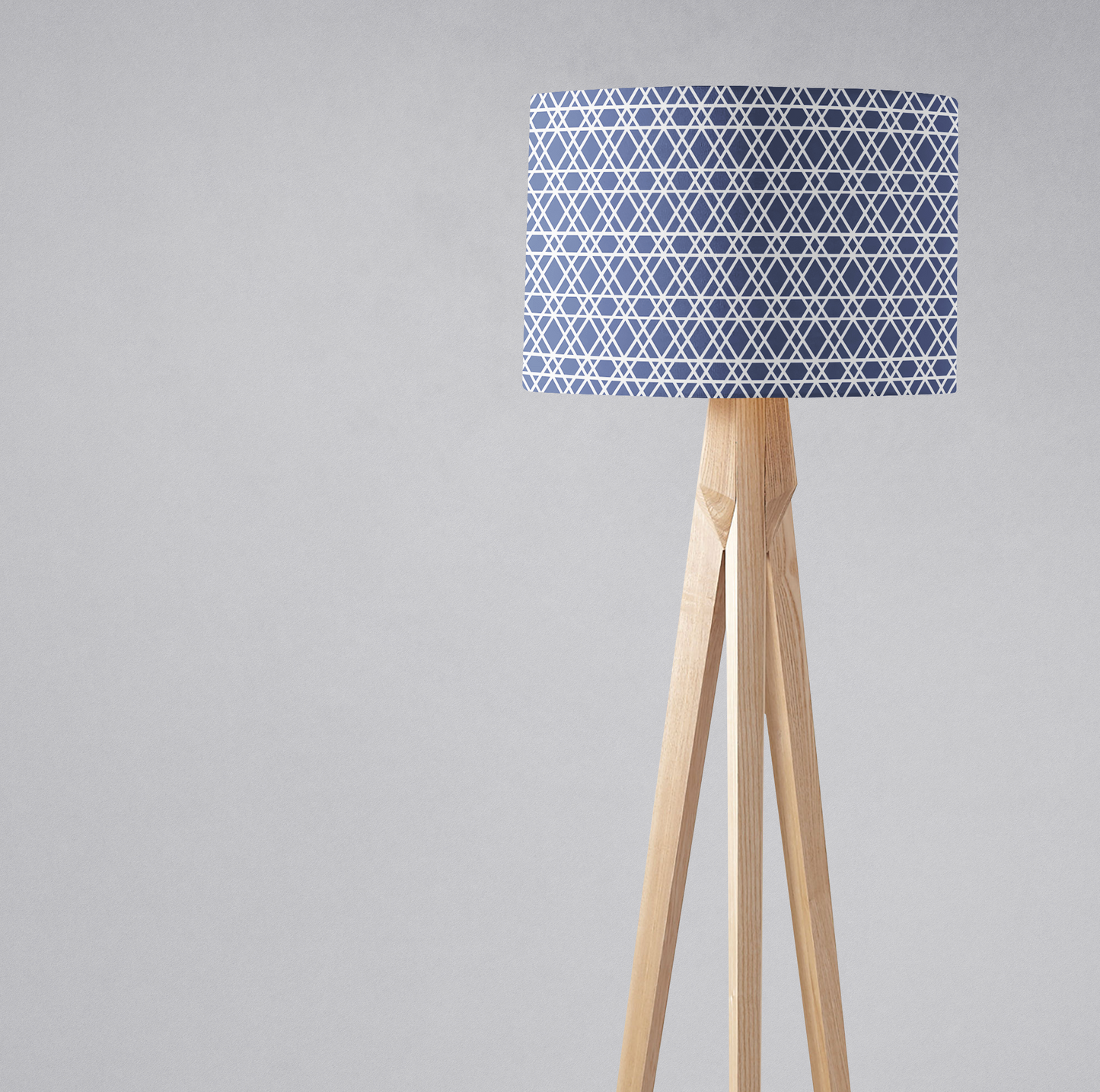 Blue and White Lines Lampshade, Ceiling or Table Lamp Shade