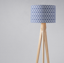 Load image into Gallery viewer, Blue and White Lines Lampshade, Ceiling or Table Lamp Shade
