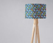 Load image into Gallery viewer, Blue, White and Yellow Floral Retro Lampshade, Ceiling or Table Lamp Shade.
