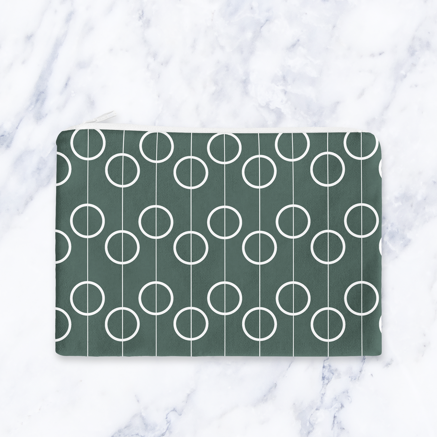Retro Dark Green Make Up Bag
