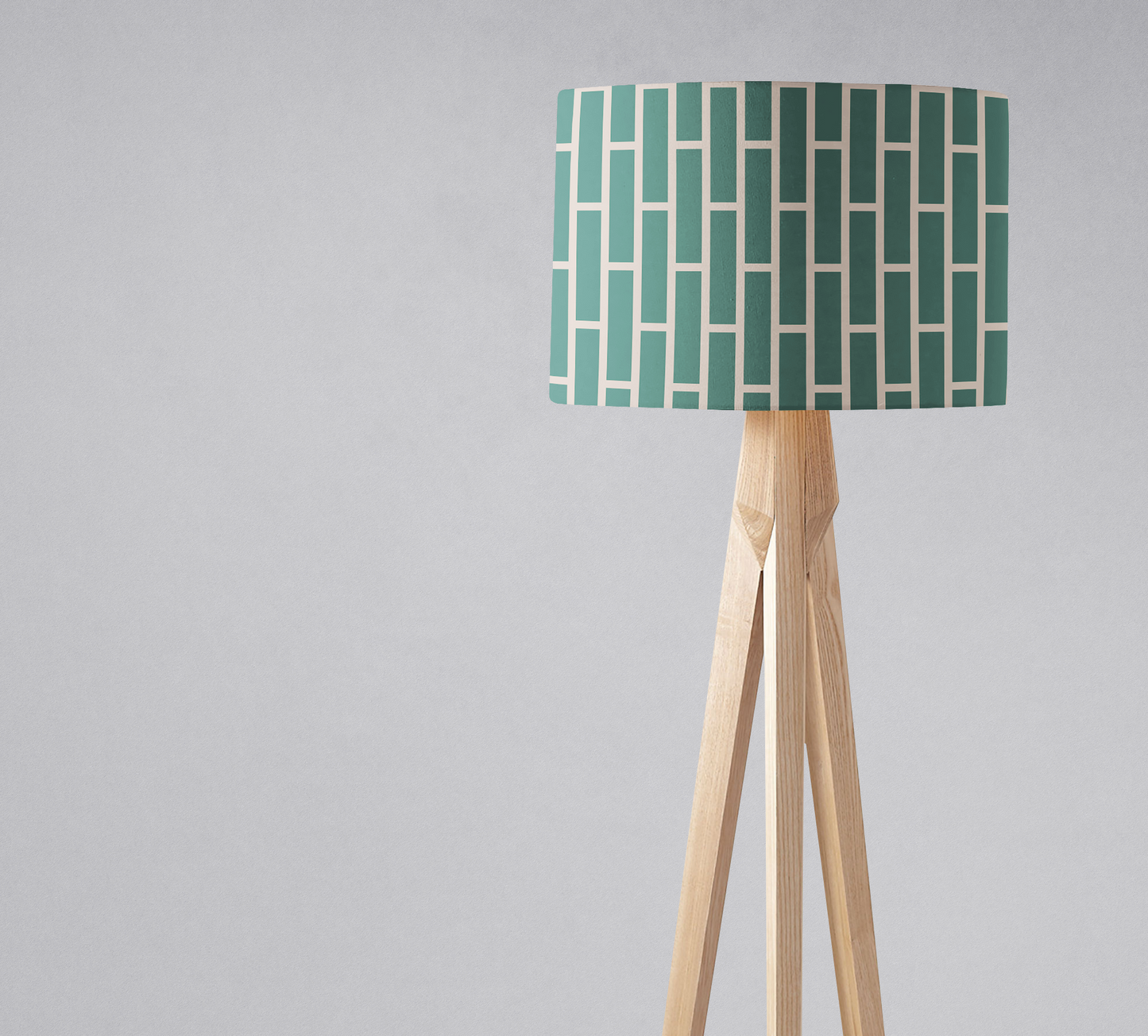 Green and Beige Geometric Lampshade