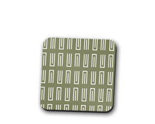 Load image into Gallery viewer, Green Geometric Coasters, Table Decor Drinks Mat
