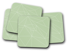 Load image into Gallery viewer, Light Green Contemporary Lines Coasters, Table Decor Drinks Mat
