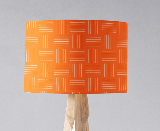 Orange Lines Geometric Contemporary Lampshade, Ceiling or Table Lamp Shade - Shadow bright