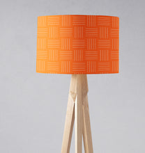 Load image into Gallery viewer, Orange Lines Geometric Contemporary Lampshade, Ceiling or Table Lamp Shade
