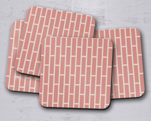 Load image into Gallery viewer, Pink Geometric Coasters, Table Decor Drinks Mat
