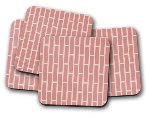 Pink Geometric Coasters
