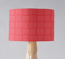 Load image into Gallery viewer, Red and White Lines Lampshade, Ceiling or Table Lamp Shade
