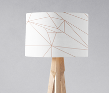 Load image into Gallery viewer, White &amp; Rose Gold Lampshade
