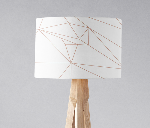 White & Rose Gold Lampshade