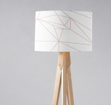 Load image into Gallery viewer, White and Rose Gold Lines Lampshade
