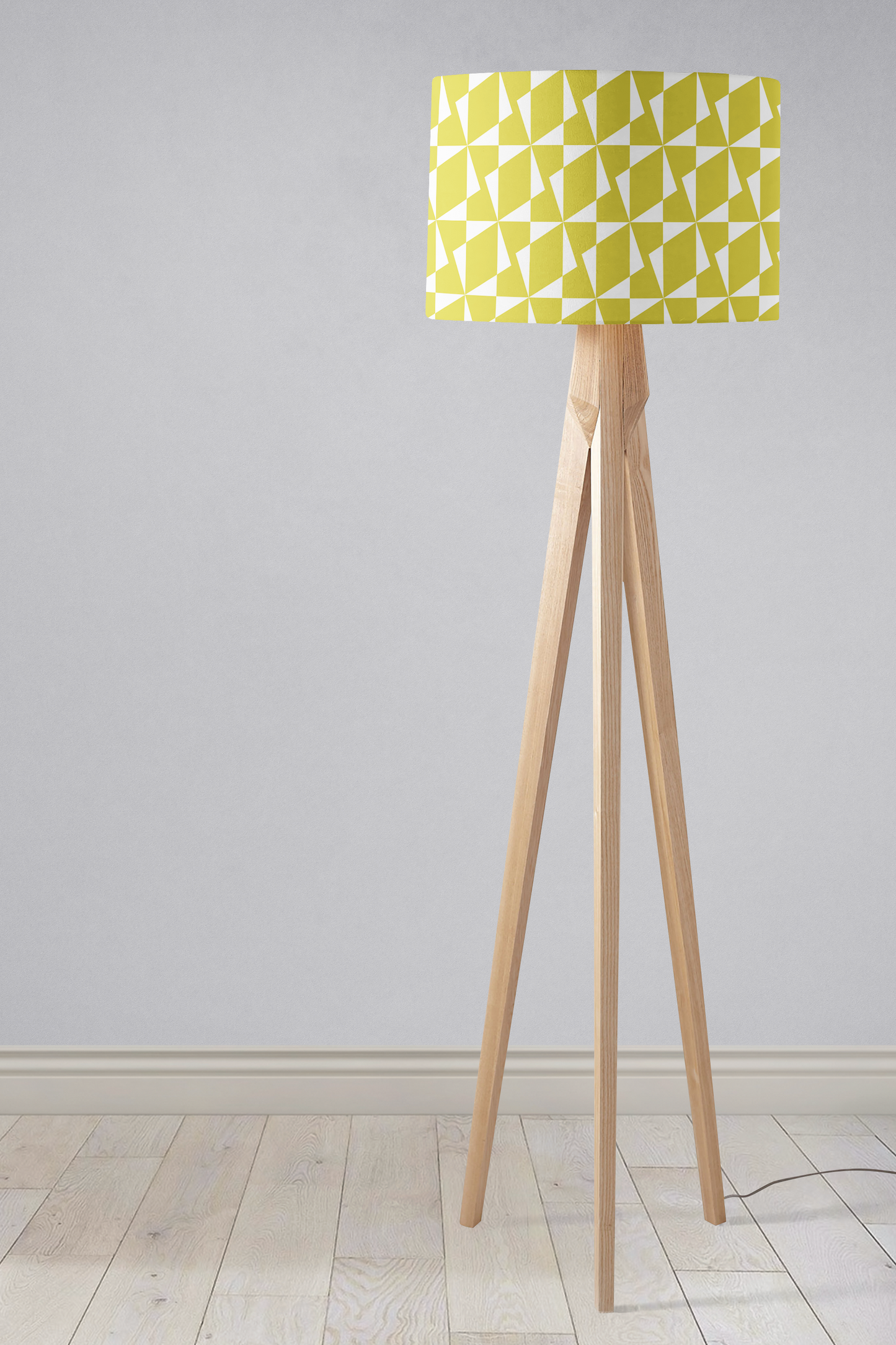 Yellow Retro Geometric Lampshade, Ceiling or Table Lamp Shade - Shadow bright