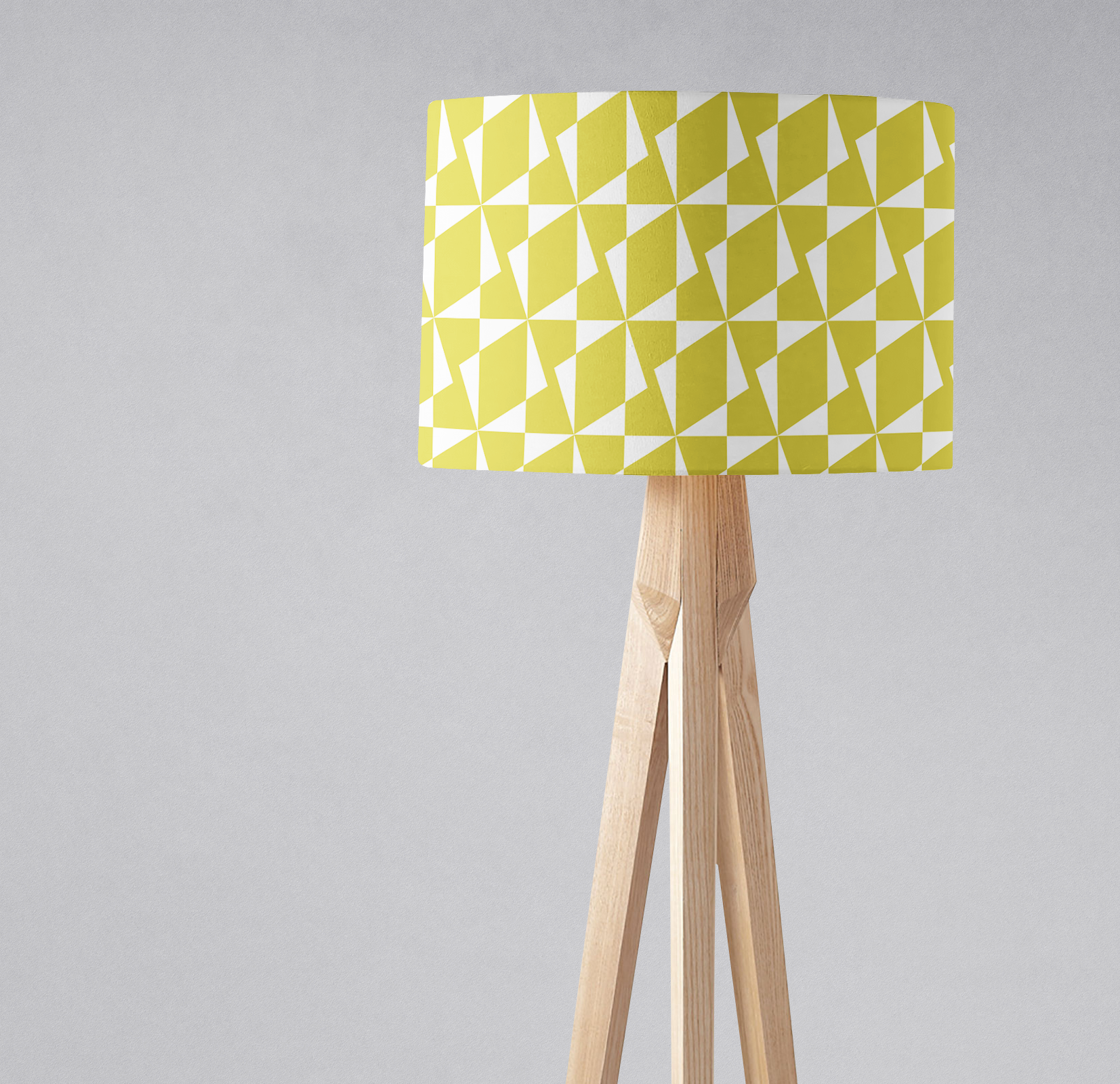 Yellow Retro Geometric Lampshade, Ceiling or Table Lamp Shade - Shadow bright