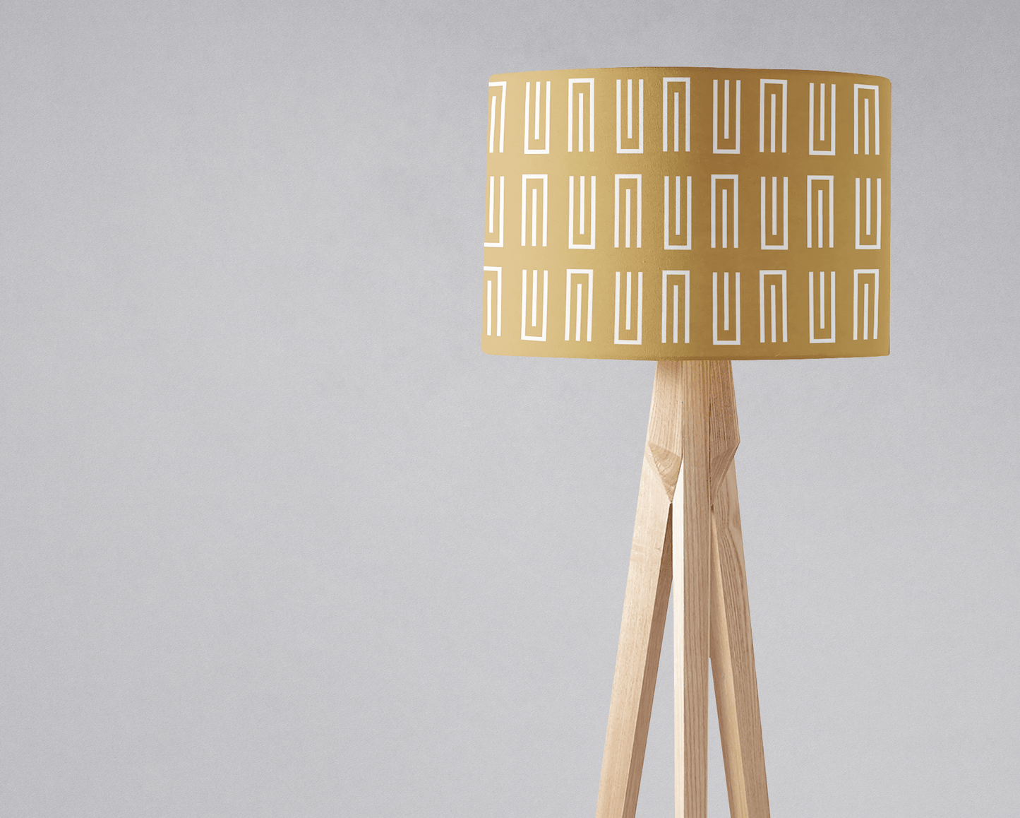 Gold and White Geometric Lampshade - Shadow bright