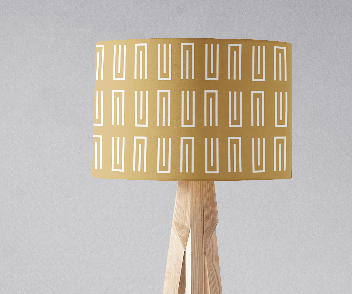 Gold and White Geometric Lampshade - Shadow bright