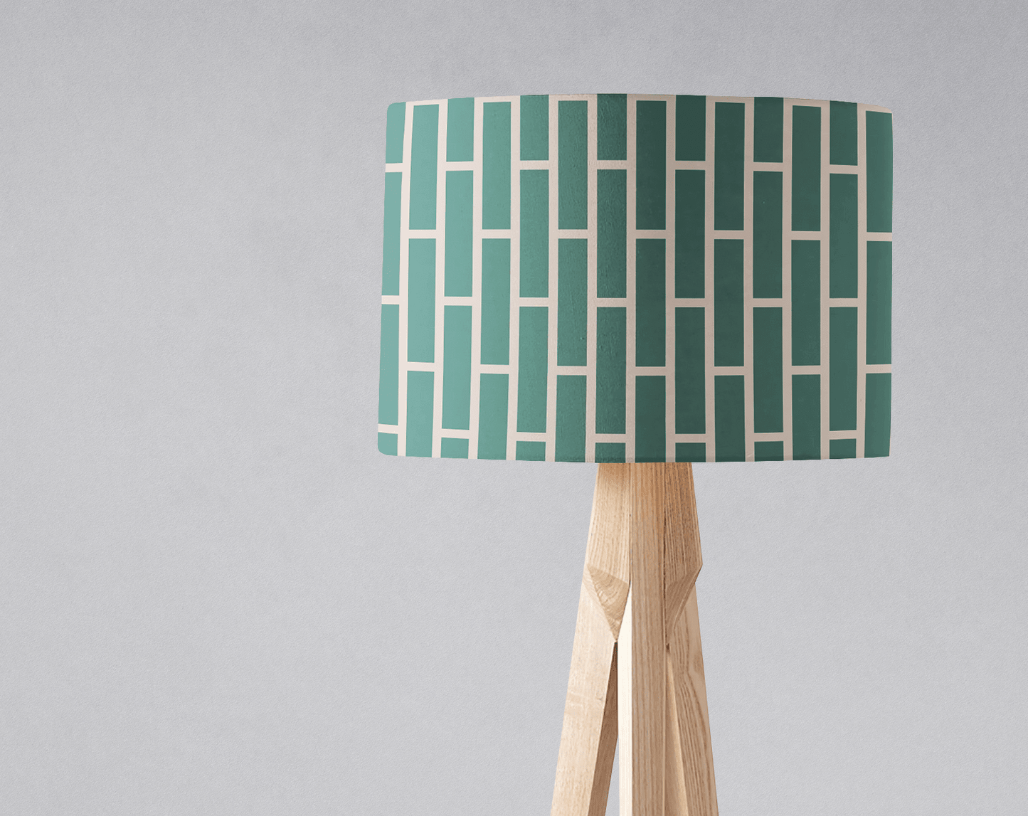 Green and Beige Geometric Lampshade - Shadow bright