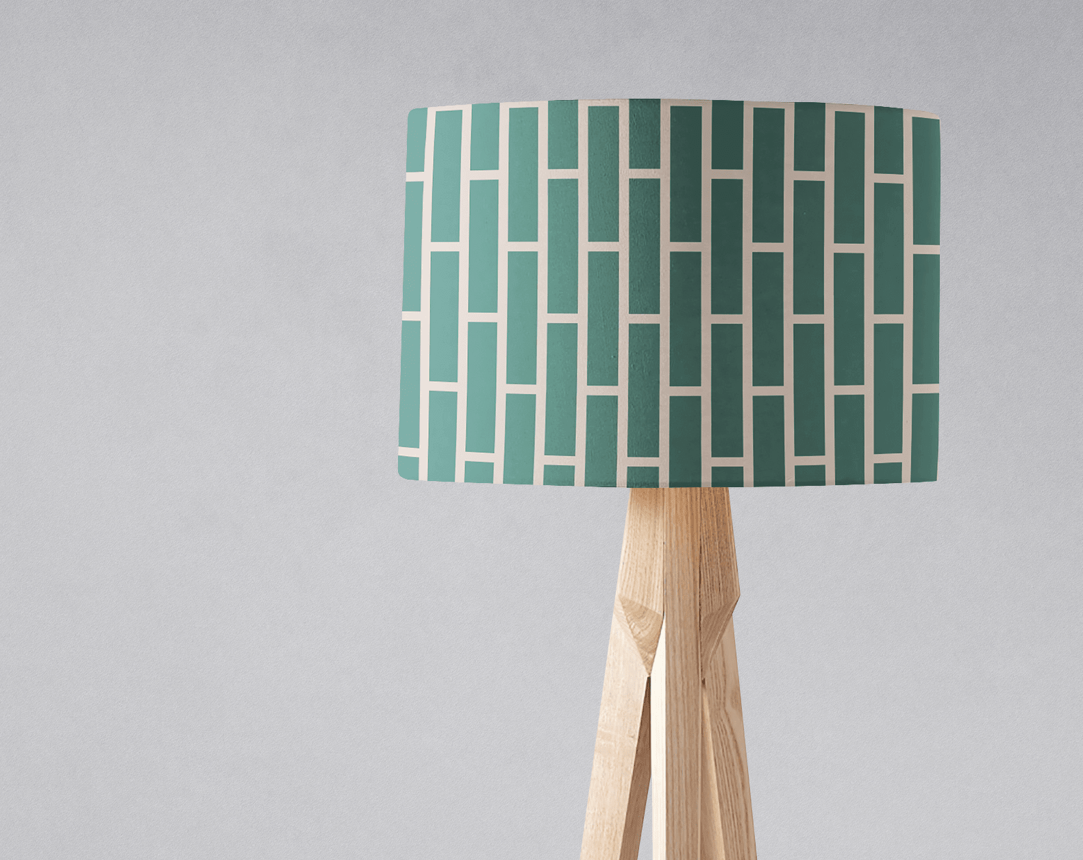 Green and Beige Geometric Lampshade - Shadow bright