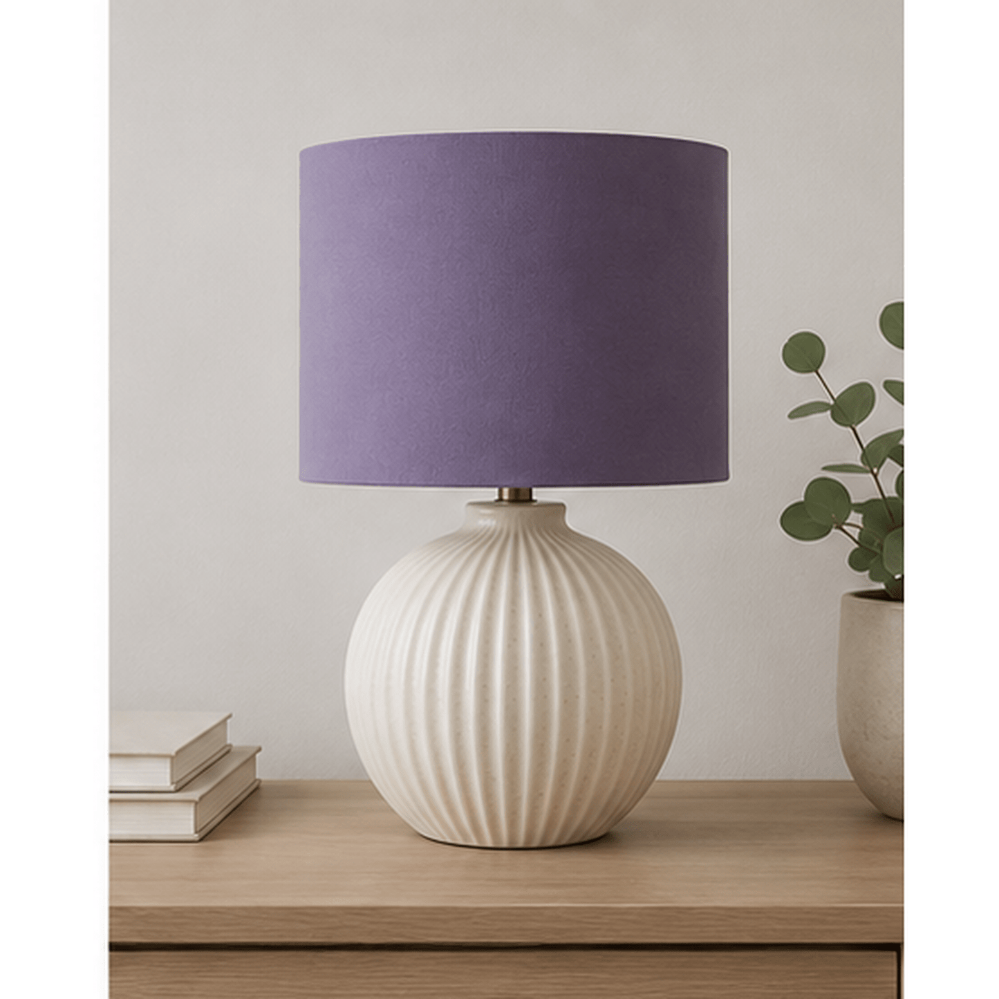 Plain Aubergine Lampshade, Purple Ceiling or Table Lamp Shade - Shadow bright