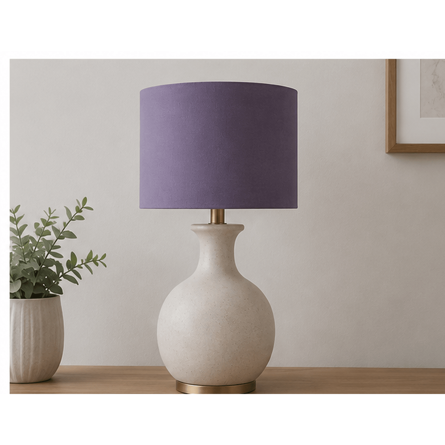 Plain Aubergine Lampshade, Purple Ceiling or Table Lamp Shade - Shadow bright
