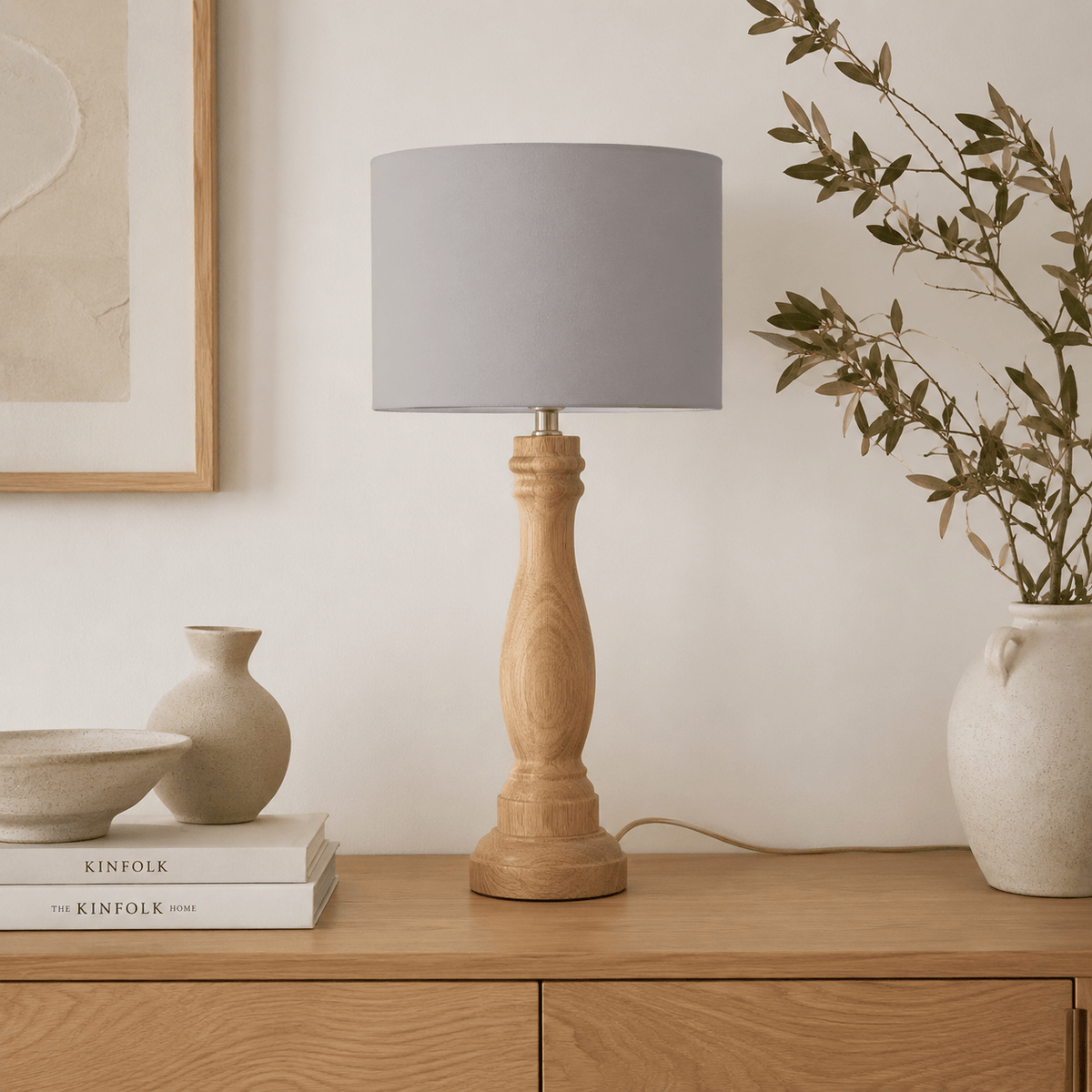 Plain Dove Grey Lampshade, Ceiling or Table Lamp Shade - Shadow bright