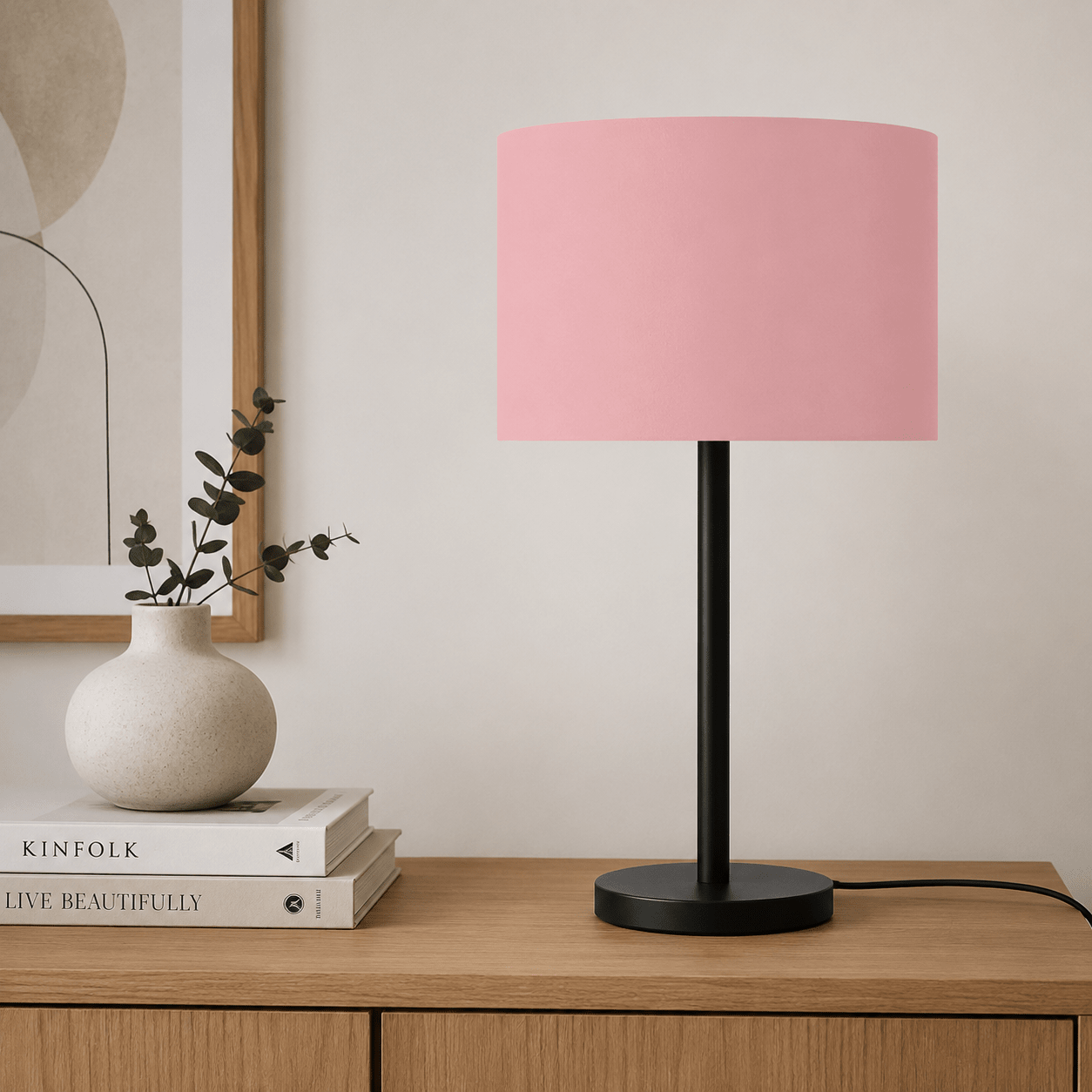 Plain Dusty Rose Lampshade, Pink Ceiling or Table Lamp Shade - Shadow bright