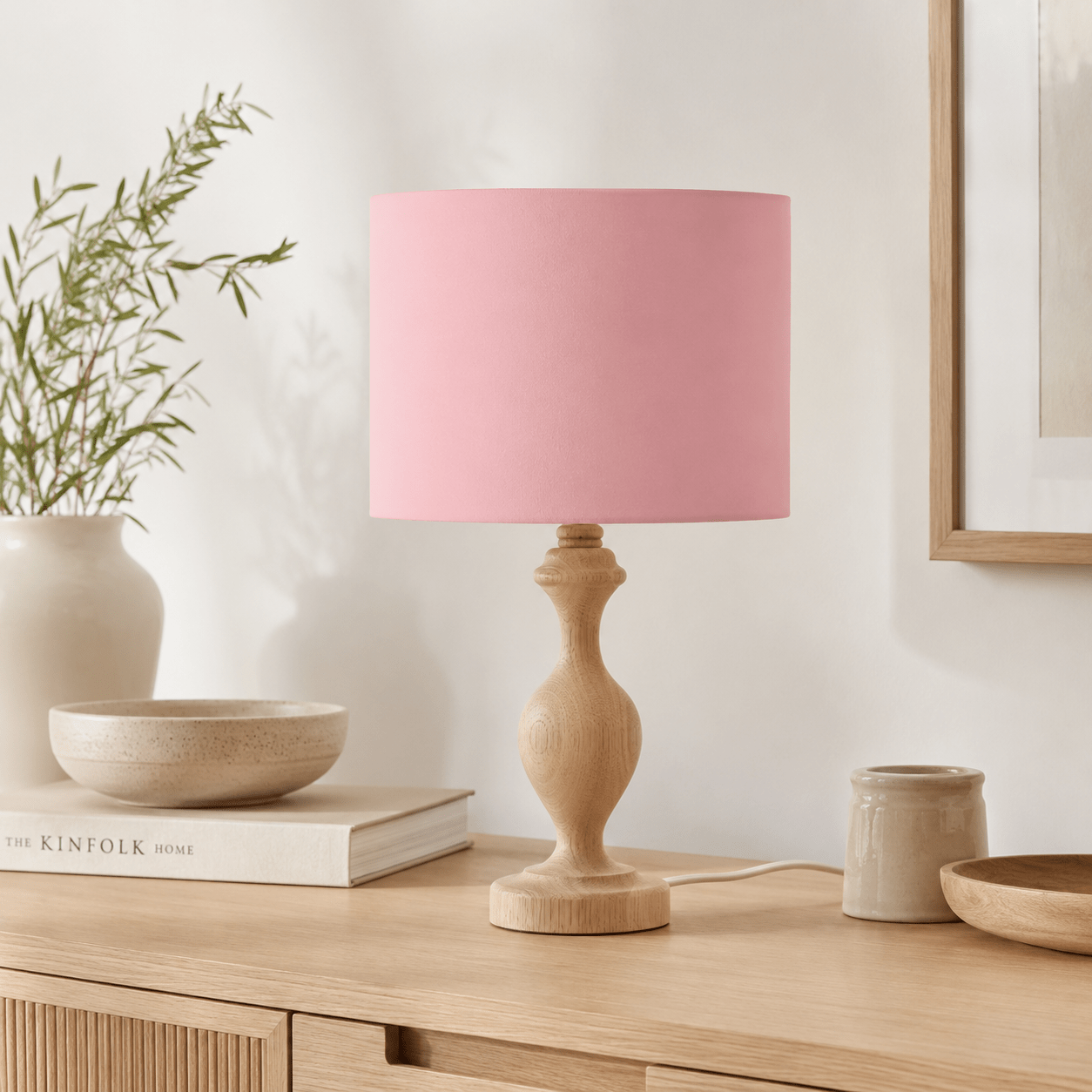 Plain Dusty Rose Lampshade, Pink Ceiling or Table Lamp Shade - Shadow bright