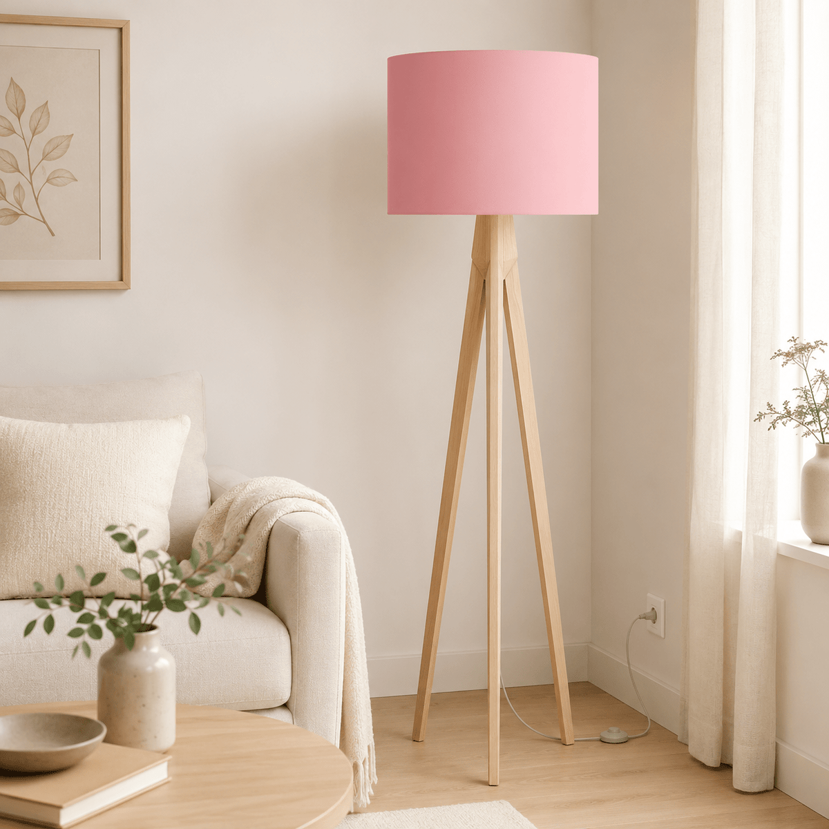 Plain Dusty Rose Lampshade, Pink Ceiling or Table Lamp Shade - Shadow bright