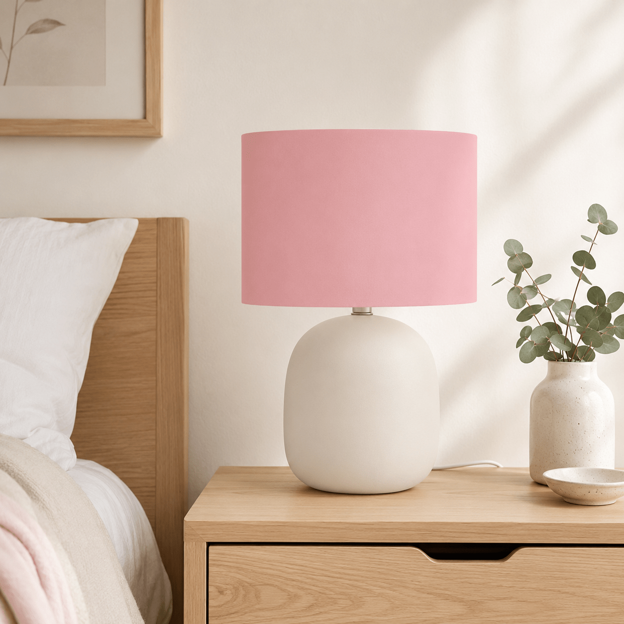 Plain Dusty Rose Lampshade, Pink Ceiling or Table Lamp Shade - Shadow bright