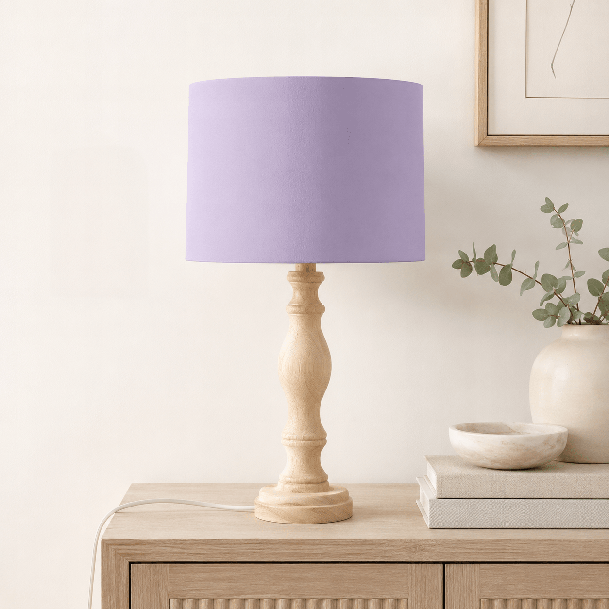 Plain Lavender Lampshade, Lilac Ceiling or Table Lamp Shade - Shadow bright