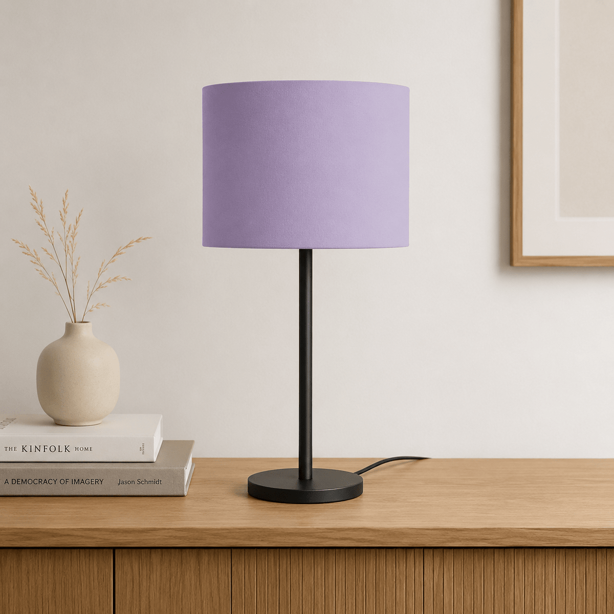Plain Lavender Lampshade, Lilac Ceiling or Table Lamp Shade - Shadow bright