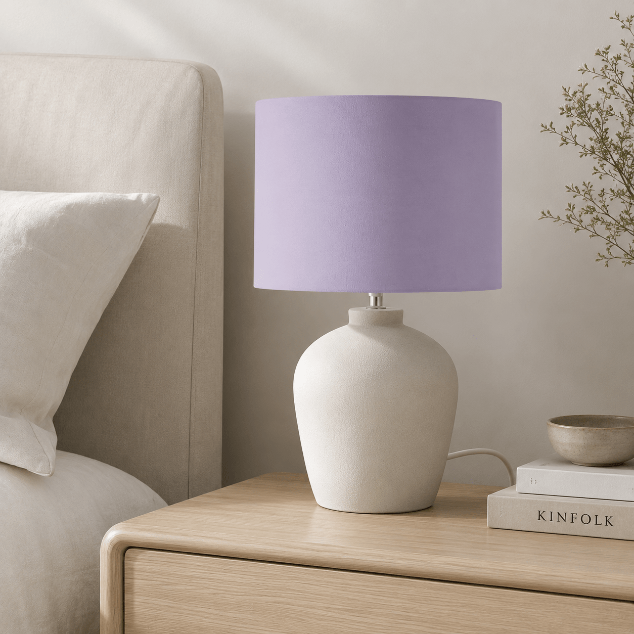 Plain Lavender Lampshade, Lilac Ceiling or Table Lamp Shade - Shadow bright