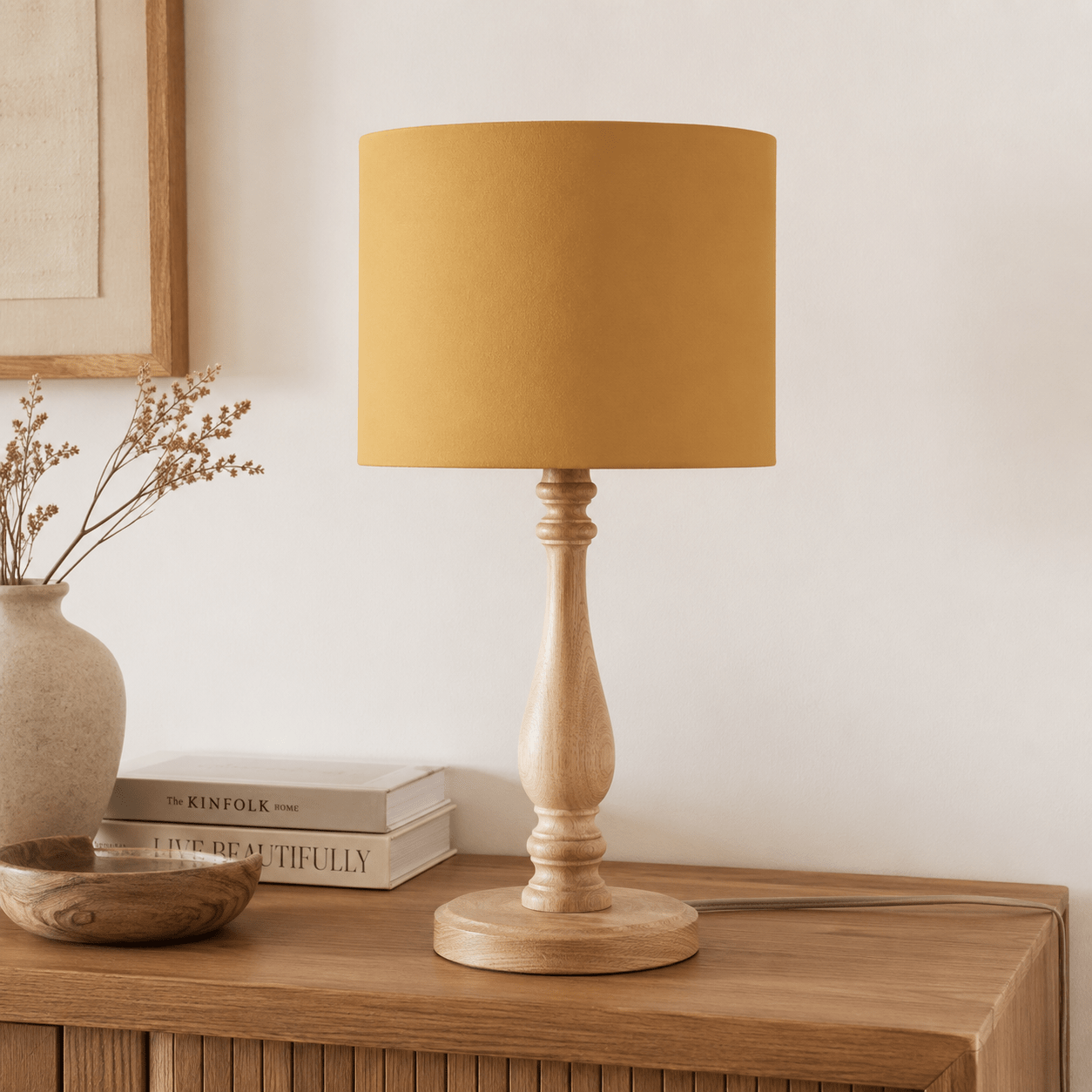 Plain Mustard Lampshade, Yellow Ceiling or Table Lamp Shade - Shadow bright