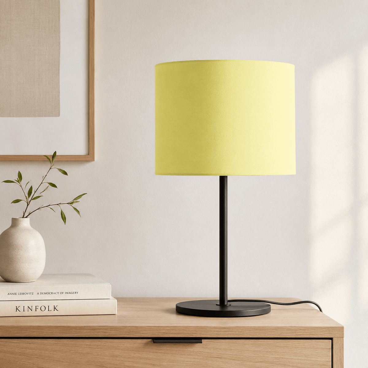 Plain Pale Lemon Lampshade, Ceiling or Table Lamp Shade - Shadow bright