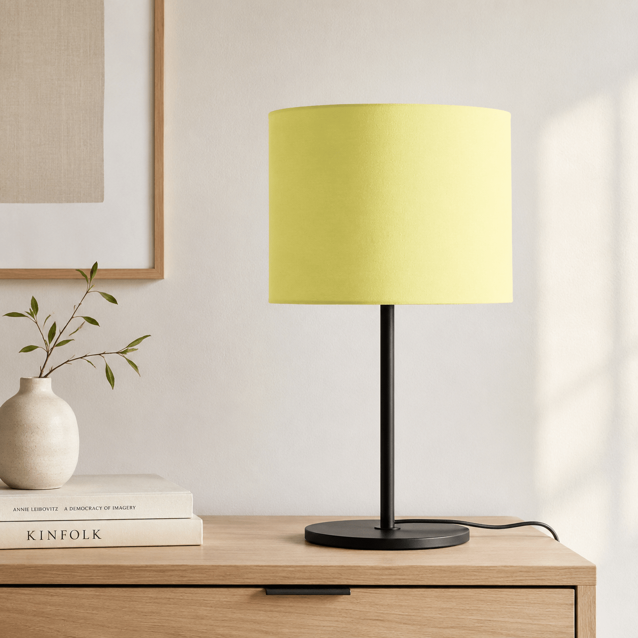 Plain Pale Lemon Lampshade, Ceiling or Table Lamp Shade - Shadow bright