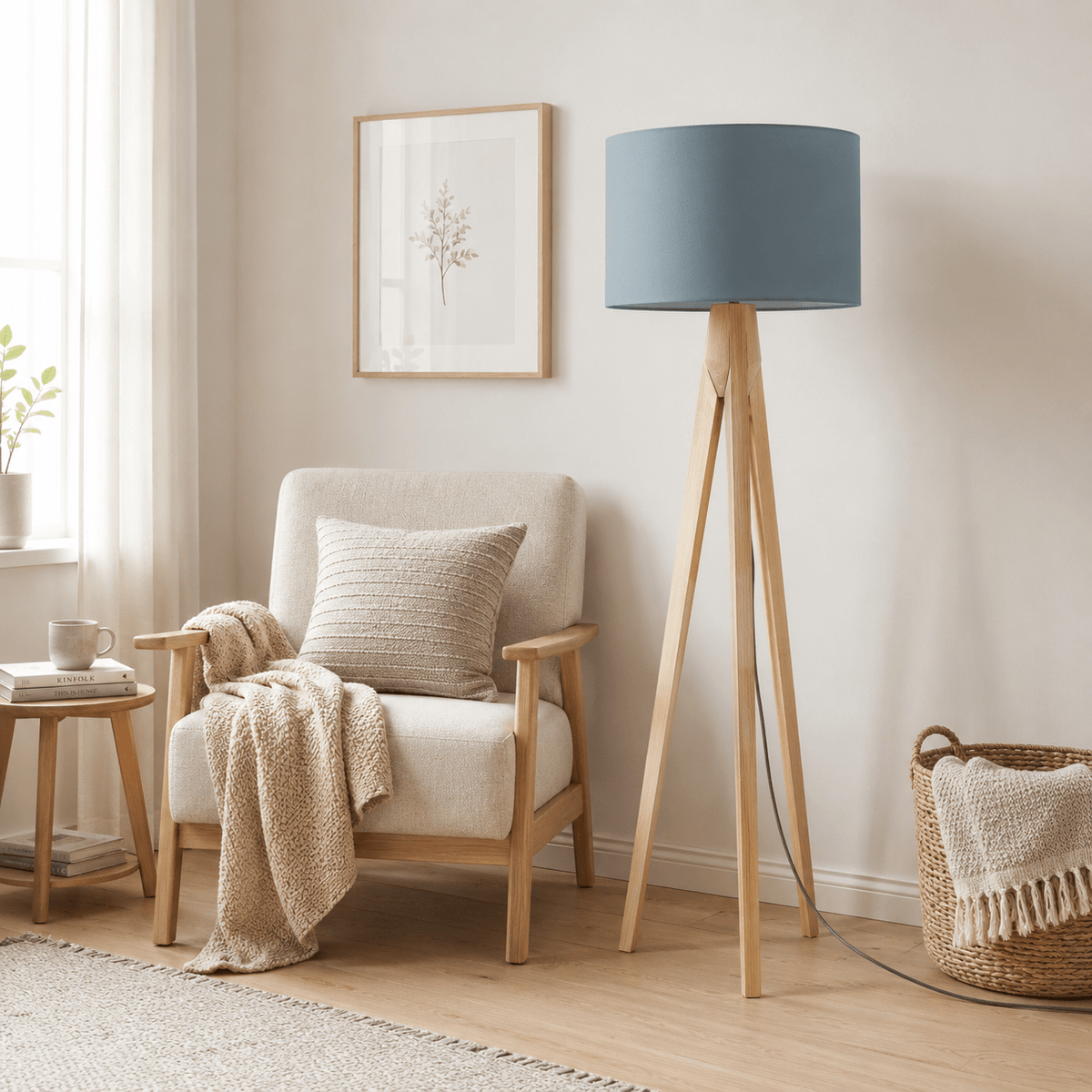 Plain Petrol Blue Lampshade, Ceiling or Table Lamp Shade - Shadow bright