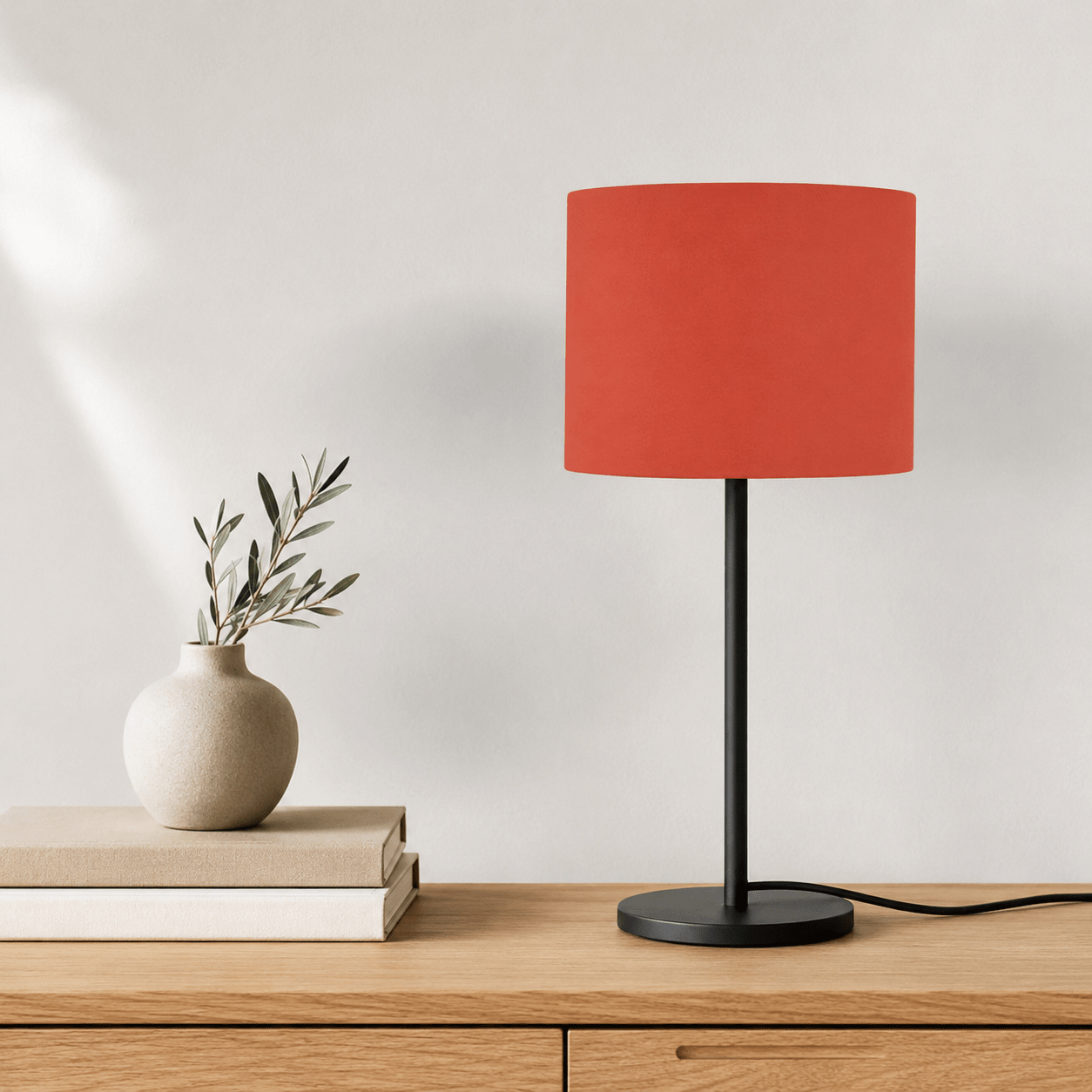 Plain Rust Red Lampshade, Ceiling or Table Lamp Shade - Shadow bright