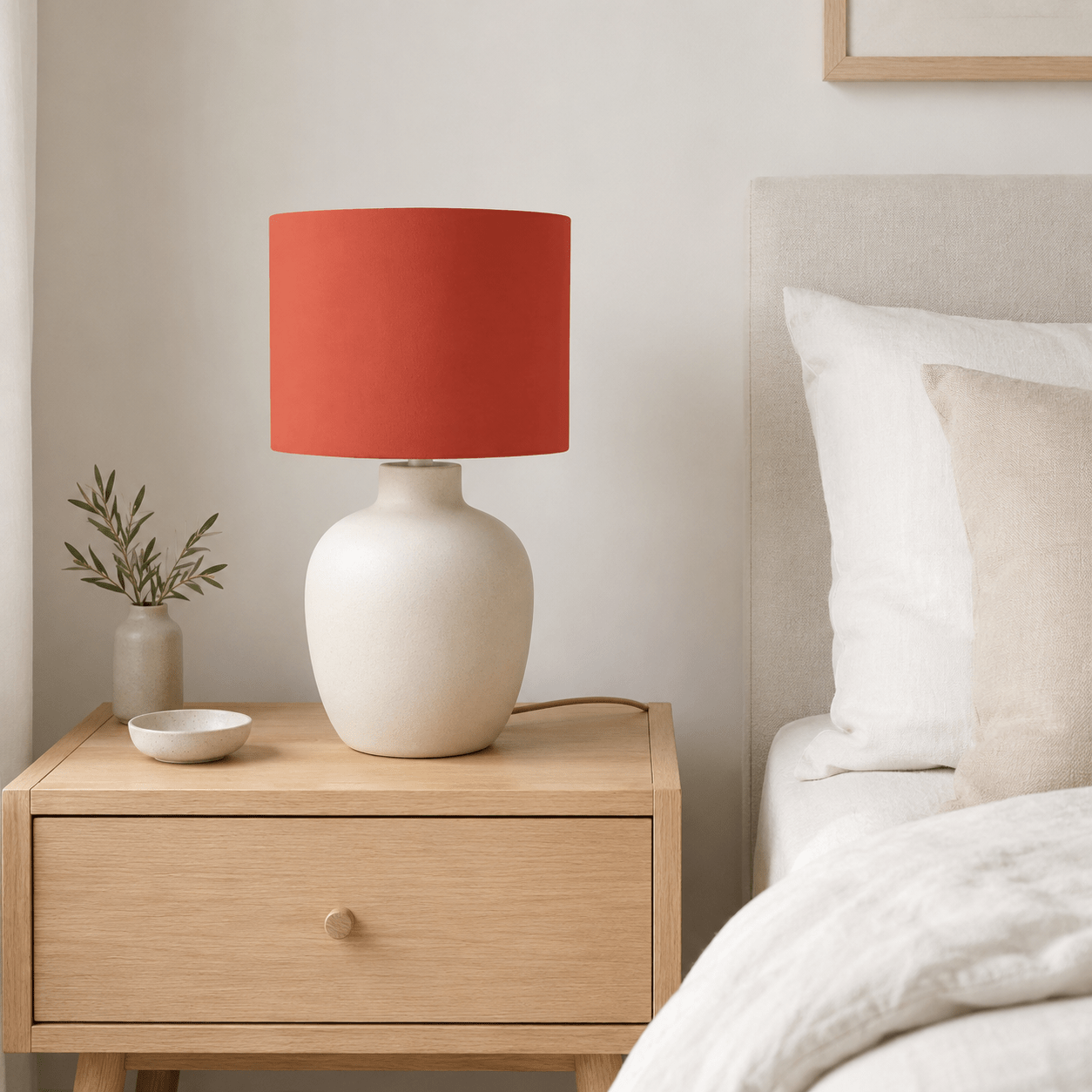 Plain Rust Red Lampshade, Ceiling or Table Lamp Shade - Shadow bright