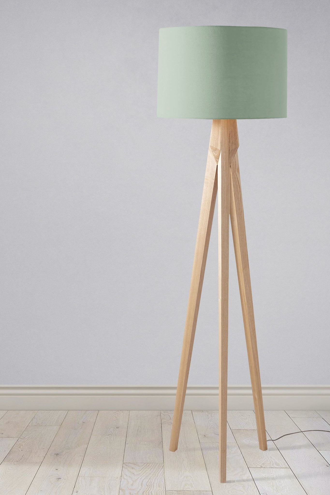 Plain Sage Green Lampshade – Handmade UK, Ceiling or Table Lamp Shade | Made to Order - Shadow bright