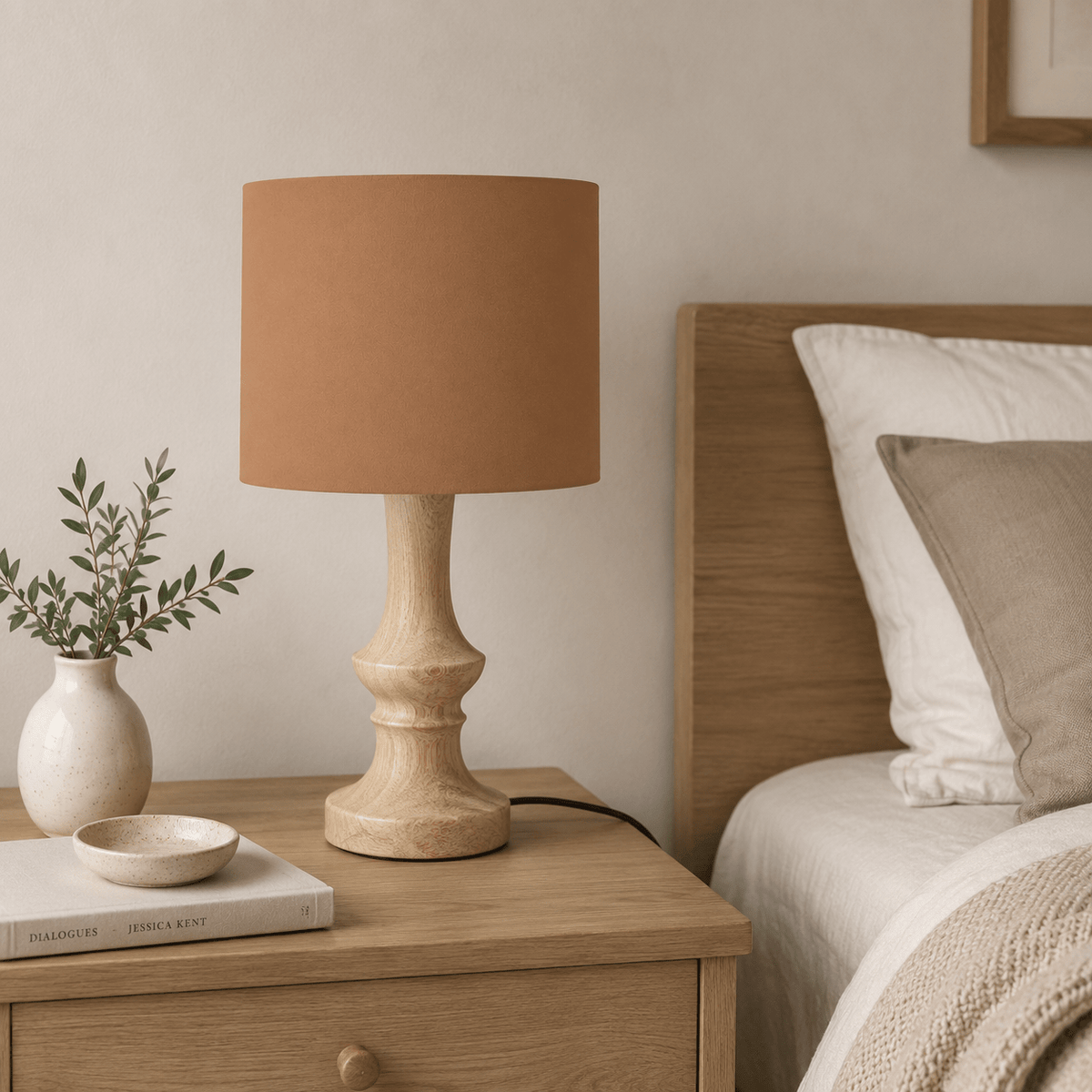 Plain Toffee Lampshade, Brown Ceiling or Table Lamp Shade - Shadow bright