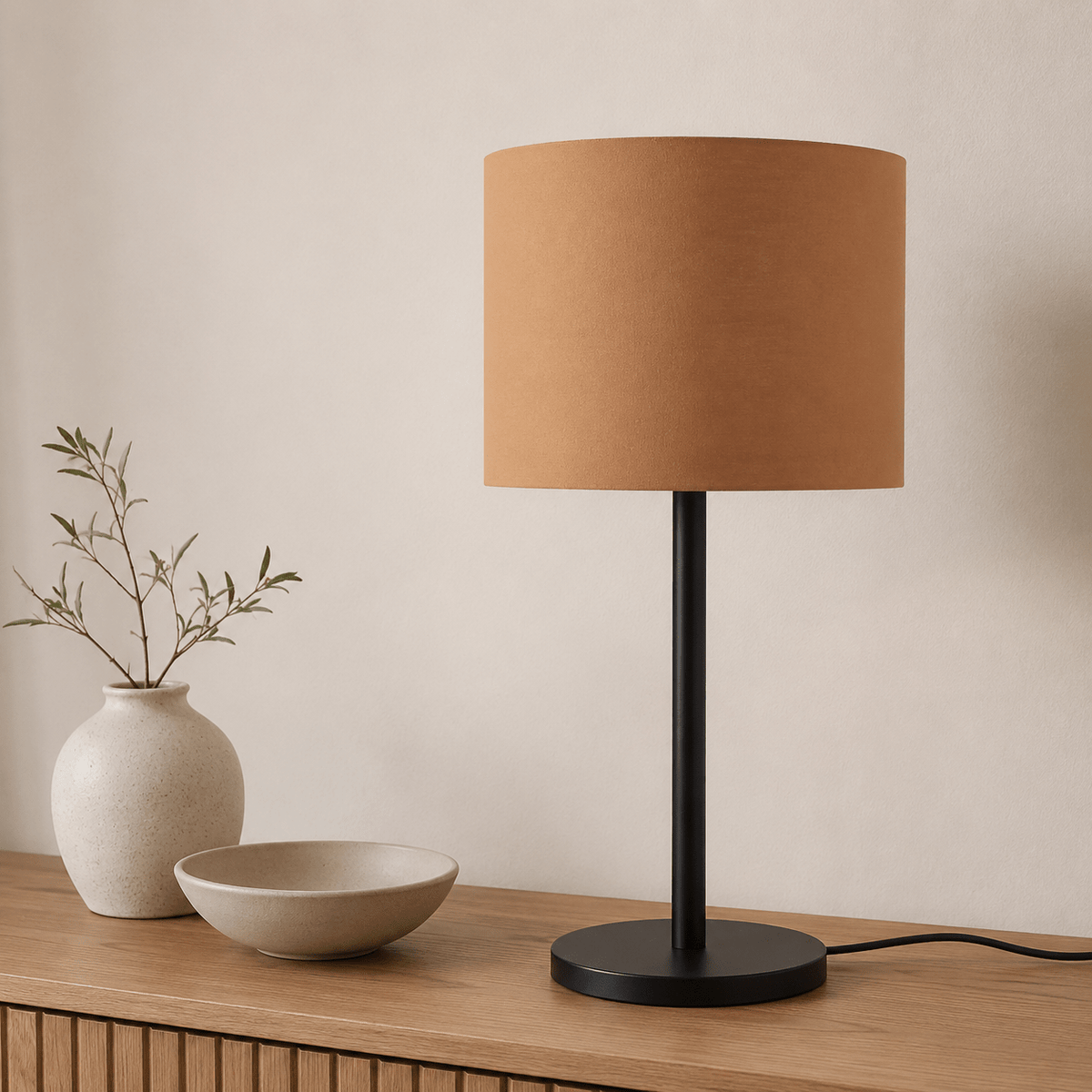 Plain Toffee Lampshade, Brown Ceiling or Table Lamp Shade - Shadow bright