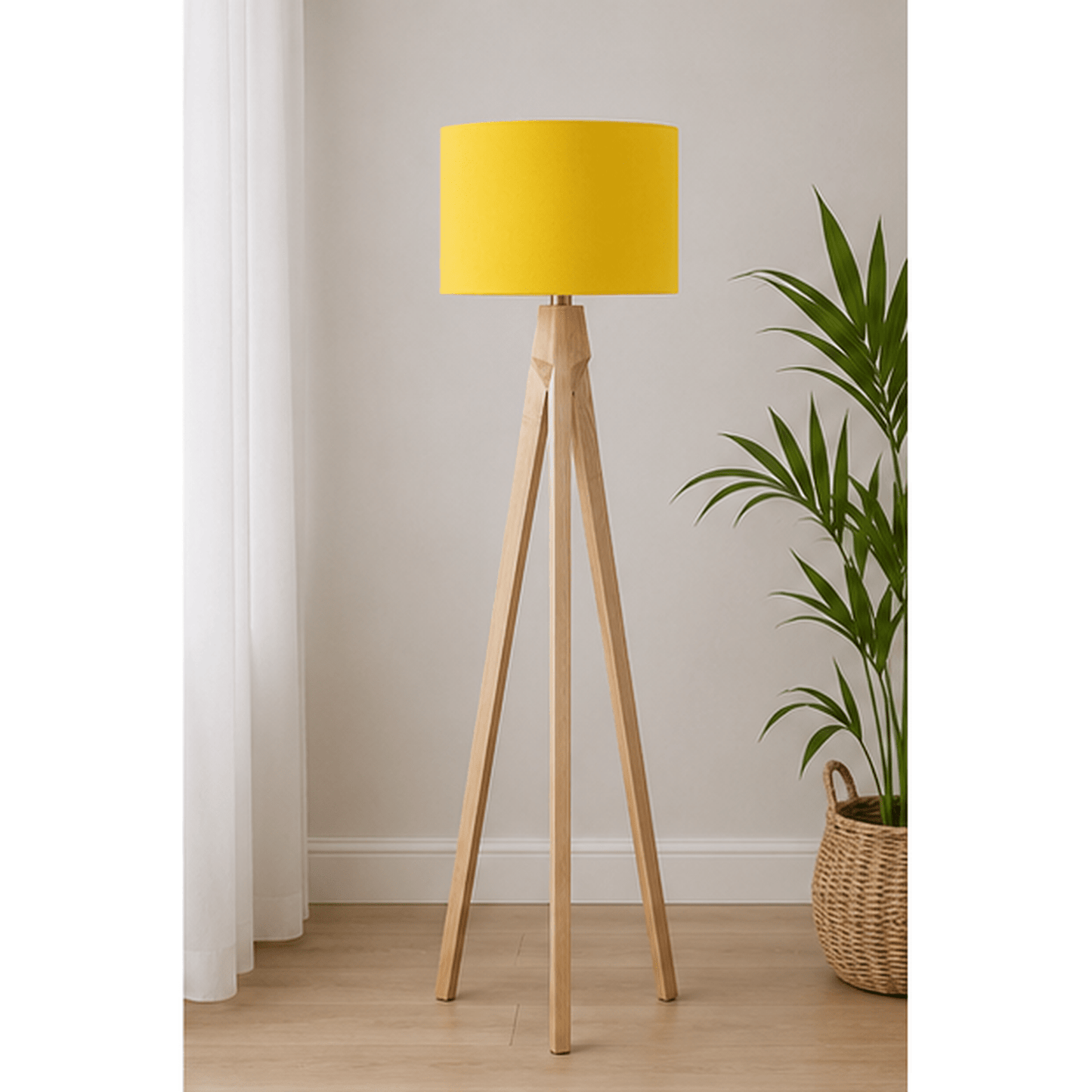 Plain Yellow Lampshade, Ceiling or Table Lamp Shade - Shadow bright
