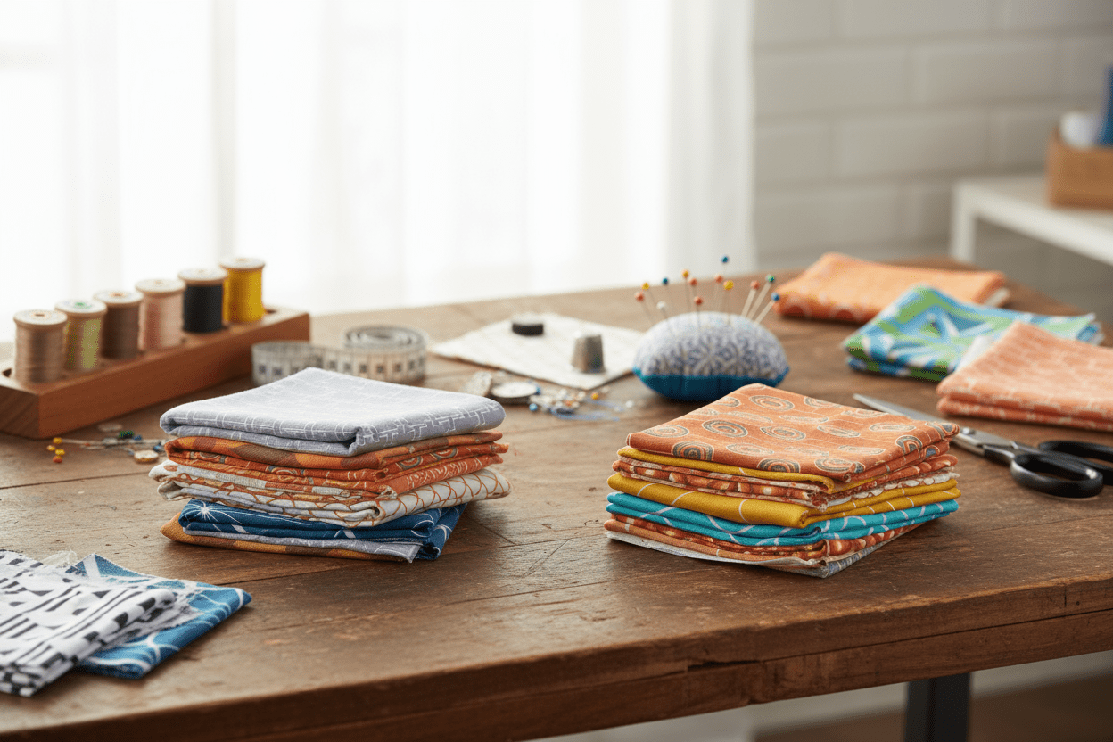 Shadowbright Fabric Scrap Bags – 450g Retro Cotton Drill Offcuts - Shadow bright