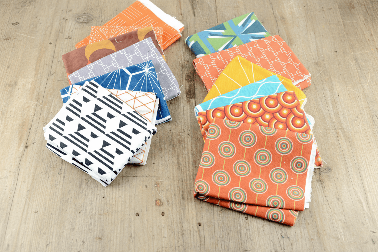Shadowbright Fabric Scrap Bags – 450g Retro Cotton Drill Offcuts - Shadow bright