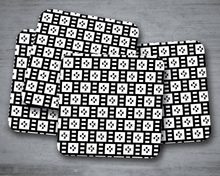 Load image into Gallery viewer, Black and White Geometric Tiles Design Coasters, Table Decor Drinks Mat - Shadow bright
