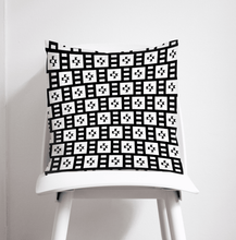 Load image into Gallery viewer, Black and White Geometric Tiles Design Cushion, Throw Pillow - Shadow bright
