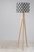 Load image into Gallery viewer, Black and White Geometric Tiles Design Lampshade, Ceiling or Table Lamp Shade - Shadow bright
