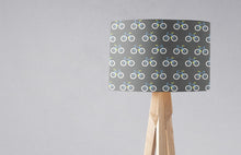 Load image into Gallery viewer, Grey Lampshade with a Bicycle Design, Ceiling or Table Lamp Shade.
